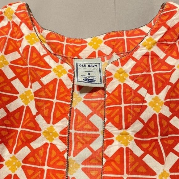 Old Navy Maternity Tunic 3/4 Sleeve Flowy Hem Top Orange Sz s - Picture 2 of 9